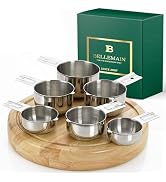 Bellemain One-Piece Stainless Steel Measuring Cups Set of 6 – Nesting Metal Measuring Cups for Ki...
