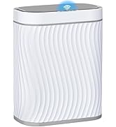 Bathroom Small Trash Can with Automatic Touchless Lid, 2.6 Gallon Smart Garbage Can Narrow Waterp...