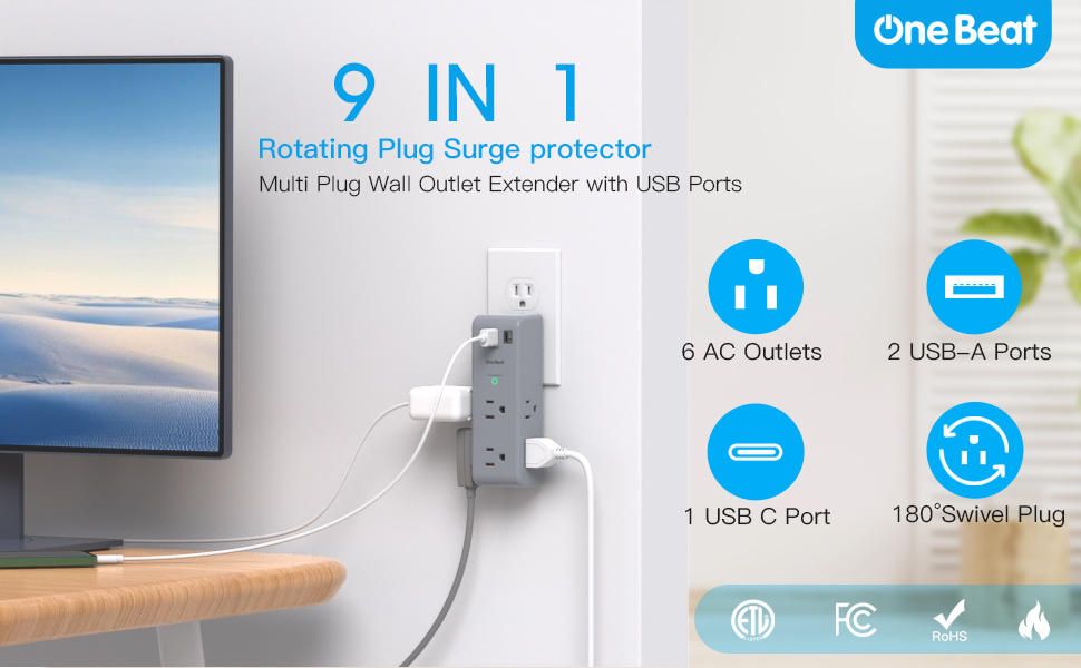3w6 rotating plug outlet extender