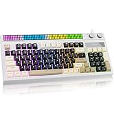 SABLUTE Keyboard Gaming - Audio-Sync RGB Light Strip, 19-Key Anti-Ghosting, Dual Control Knobs, A...
