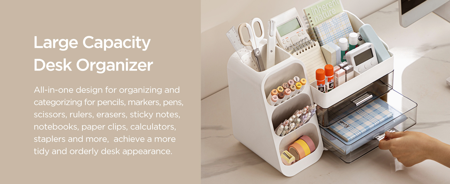 HBlife Desk Organizer with Pen Pencil Holder