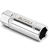 BILITOOLS 5/8-inch Spark Plug Socket 3/8-inch Drive Powerful Retains Thin Wall Spark Plug Socket ...