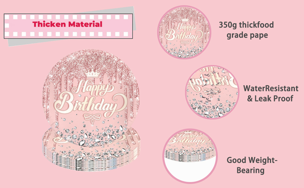 happy birthday plates and napkins set