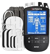 Comfytemp TENS Unit Muscle Stimulator for Pain Relief, 4 Outputs EMS TENS Machine with Unlimited ...
