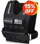 BAGAIL Weighted Vest Men, 20lb/30lb/40lb Adjustable Weight Vest for Woman with Removable Iron Wei...