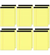 Yellow Note Pads 8.5 x 11 Wide Ruled Lined Writing Pads Yellow Legal Pads Letter Size 8.5 x 11 No...