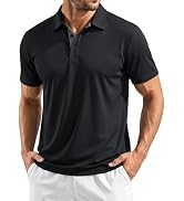 MAGCOMSEN Mens Polo Shirts Short Sleeve Moisture Wicking Quick Dry Golf Polos Performance Casual ...