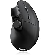 TECKNET Ergonomic Mouse, Rechargeable Wireless Bluetooth Mouse (BT 5.0/5.0+2.4G), Vertical Mouse ...