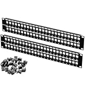 Iwillink Blank Keystone Patch Panel 48 Port, 2U 19
