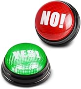 BEAN LIEVE Yes No Button - Answer Buzzers Set of 2 Buzzers for Game Show Yes Button and No Button...