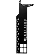 Professional Dental Precision Measuring Ruler, Black Stainless Steel Endodontic Scale Tool Instru...