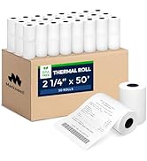 Markswell 2 1/4" x 50' Thermal Paper (50 Rolls), BPA Free Receipt Paper, Fits Most Credit Card Ma...