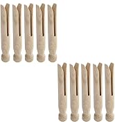 Mcredy Clothes Pins 10 Pcs Round Wooden Clothespins Old Fashioned Traditional Wooden Clips Simple...