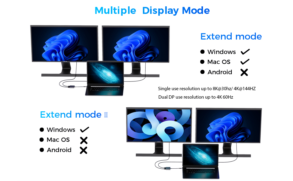 dual displayport adapter usbc