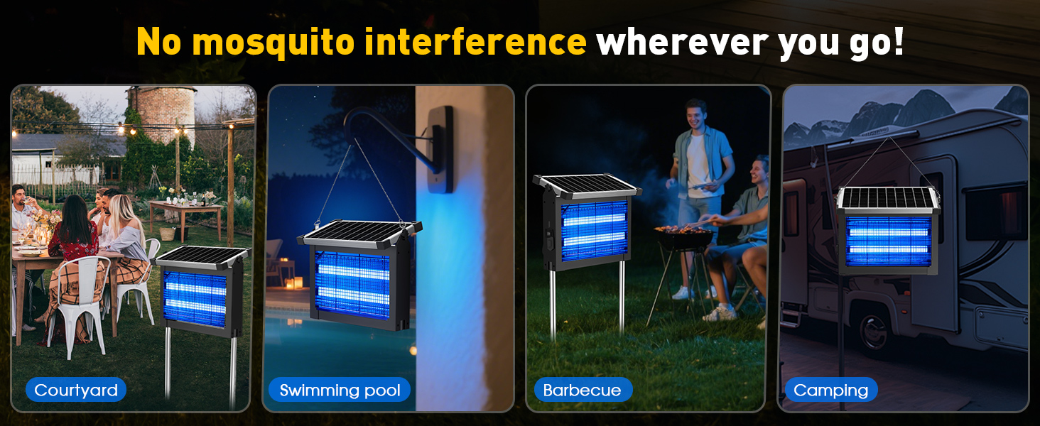 outdoor bug zapper solar powered