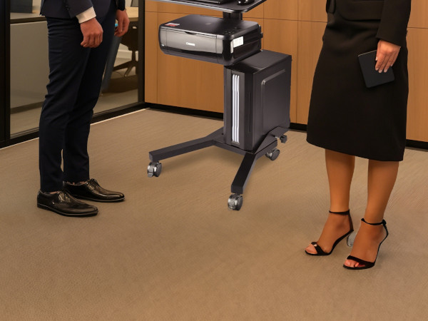 Mobile Computer Cart Rolling PC Stand