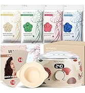 KOTAMU Waxing Kit for Women &amp; Men, Wax Warmer for Hair Removal, Digital Wax Kit with Silicone Pot...