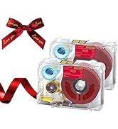 Phomemo A30 P15 Exclusive Embellish Gold Text Print on Red Satin Ribbon, Fabric Ribbons Custom Te...