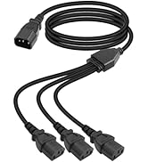 YANBORONSN C14 to C13 Power Splitter Cord 1 to 3,IEC C14 Male to 3 x IEC C13 Female Splitter Powe...