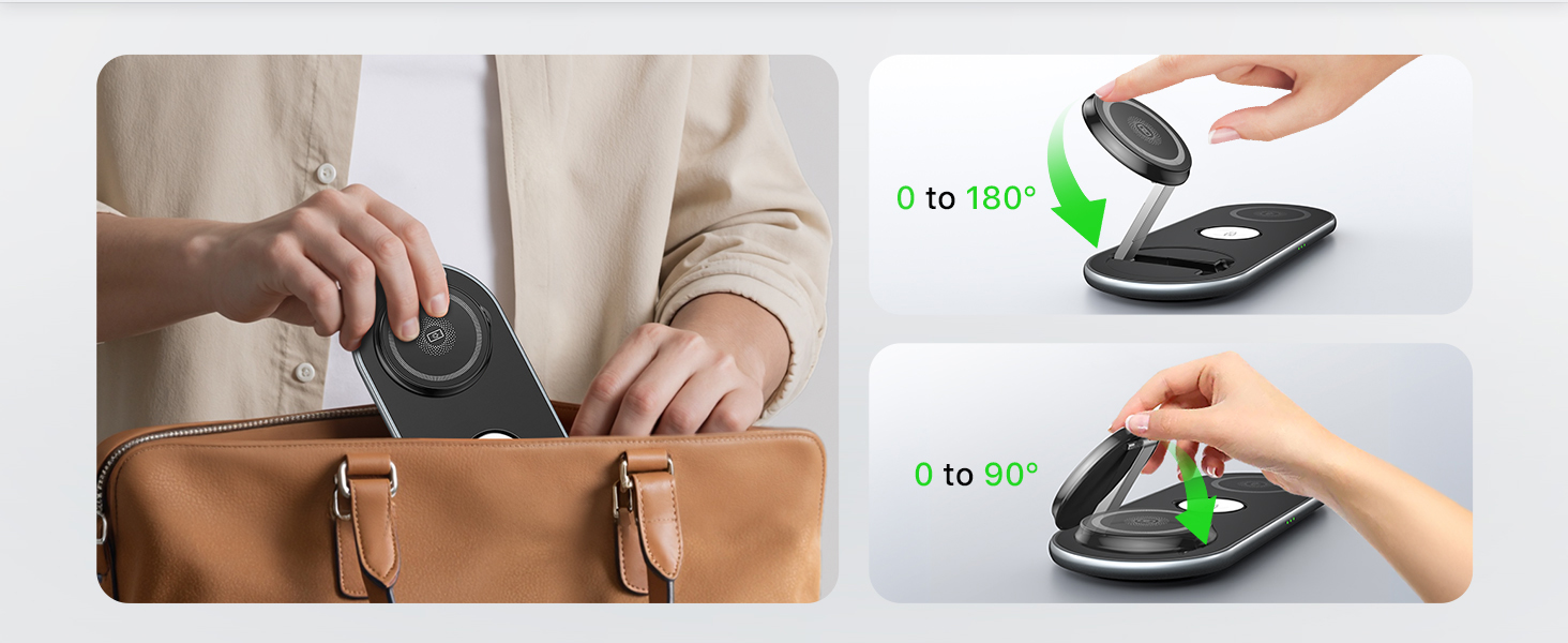 Foldable wireless charger for iphone