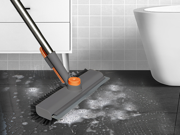 deck scrub brush with long handle