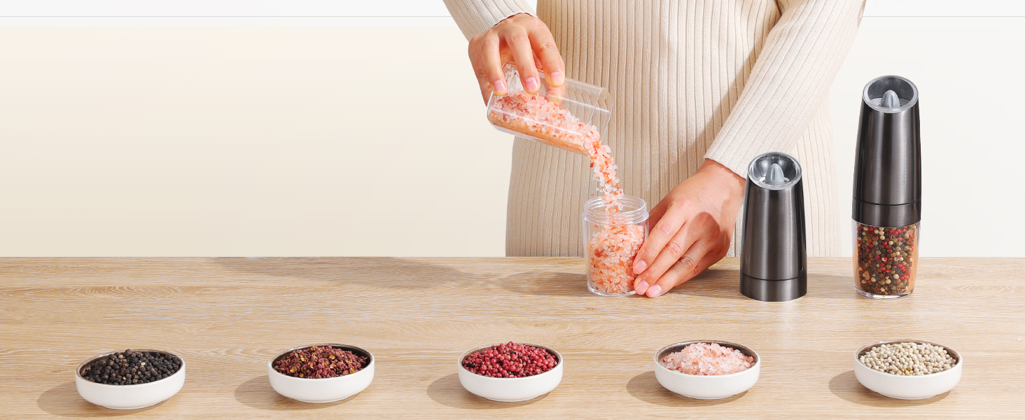 salt and pepper shakers set gravity salt and pepper grinder set