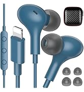 iMangoo for MFi-Certified Lightning Wired Earbuds for Apple, Magnetic in Ear Buds Headphones with...