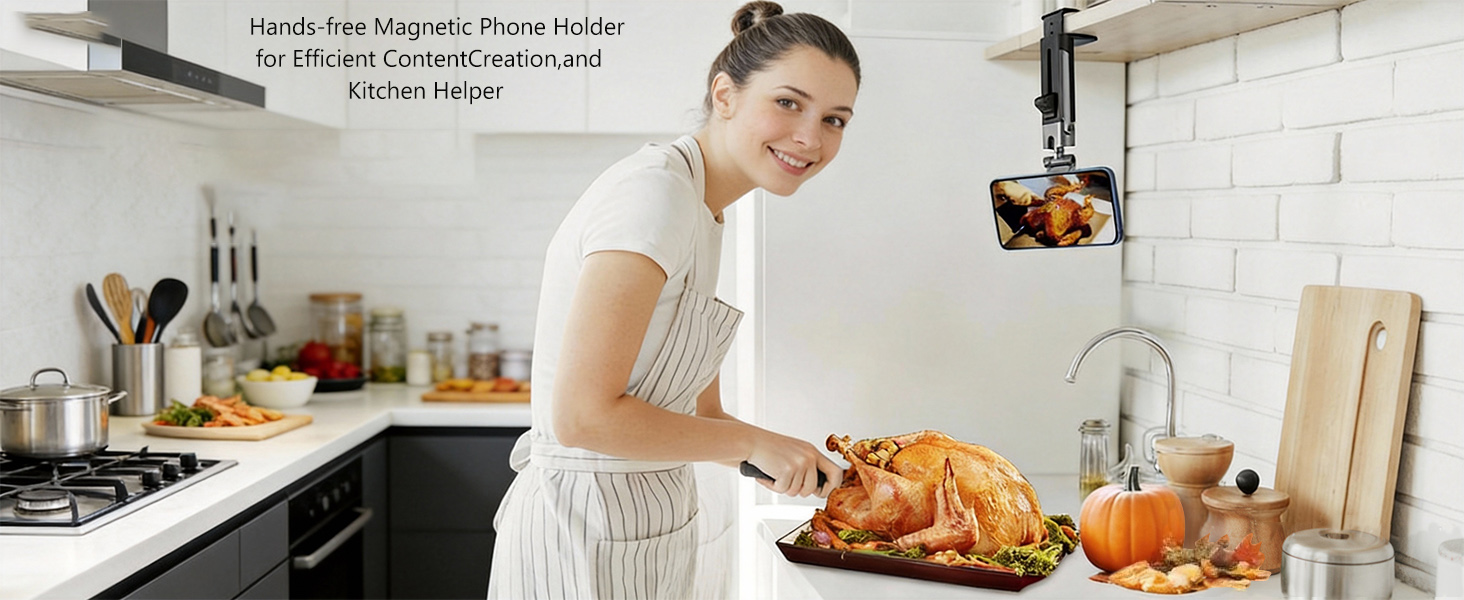 magnetic phone holder for hands-free,perilogics universal phone stand for content creation