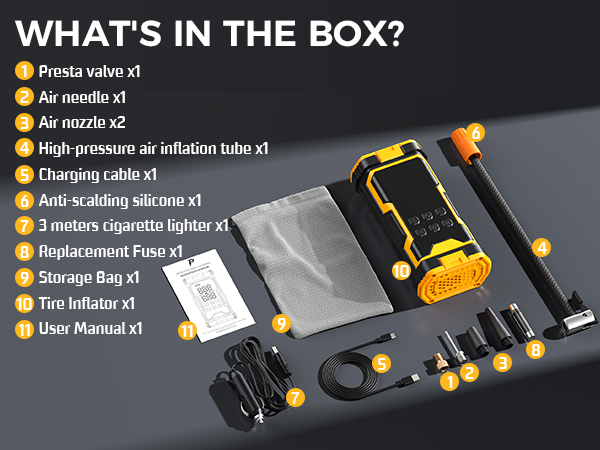 Tire Inflator Portable Air Compressor