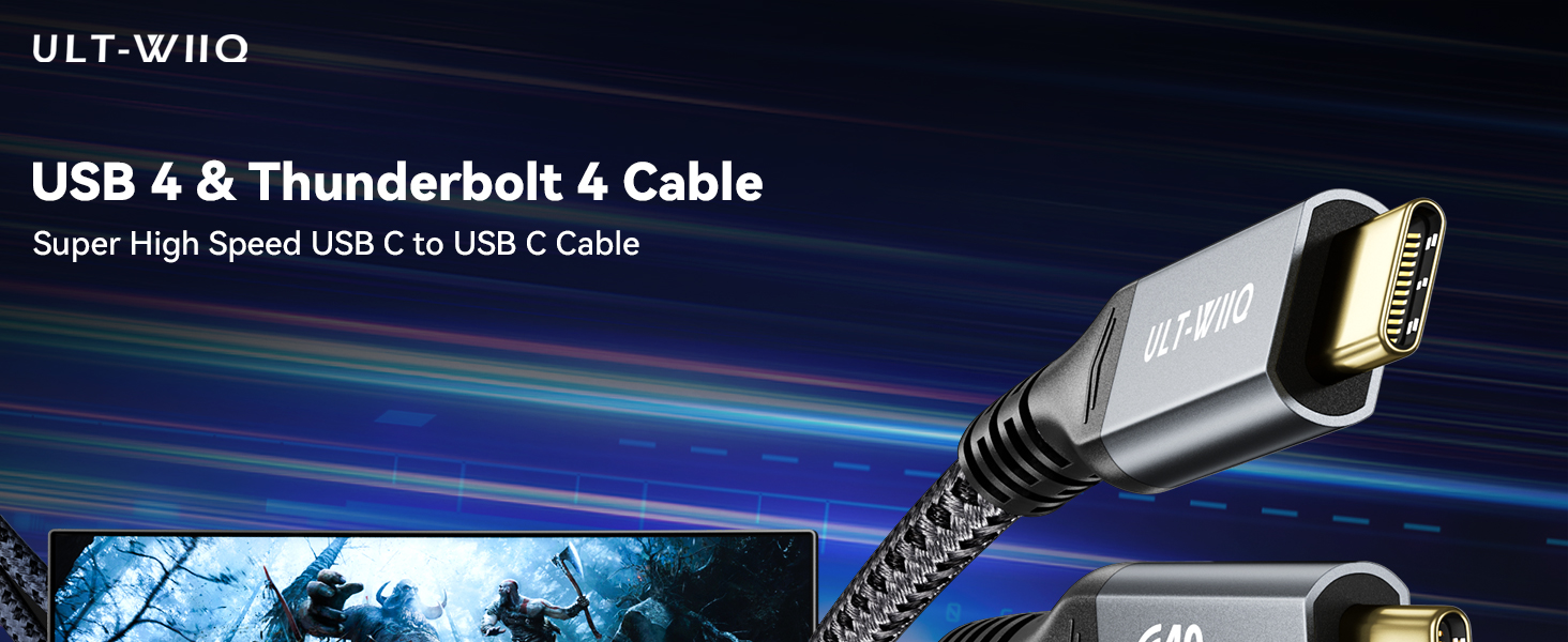 USB4 USB 4 3 Thunderbolt 4 Cable High Speed Data Transfer 40Gbps 8K 4K 60Hz Monitor Video Displaly
