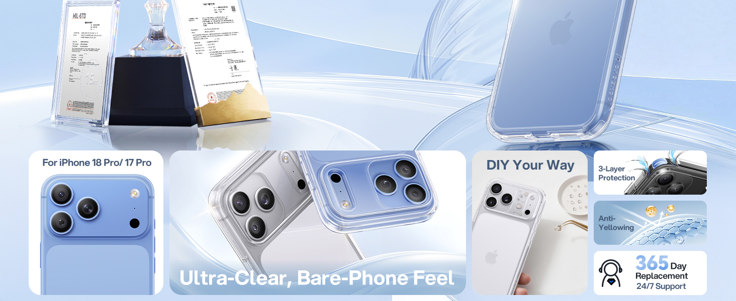 Fit for iPhone 17 pro case, Fit for iPhone 18 pro case