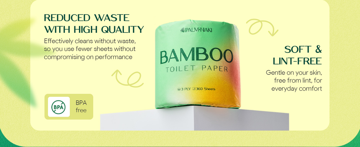 Reduced Waste Soft and Lint-Free Toilet Paper