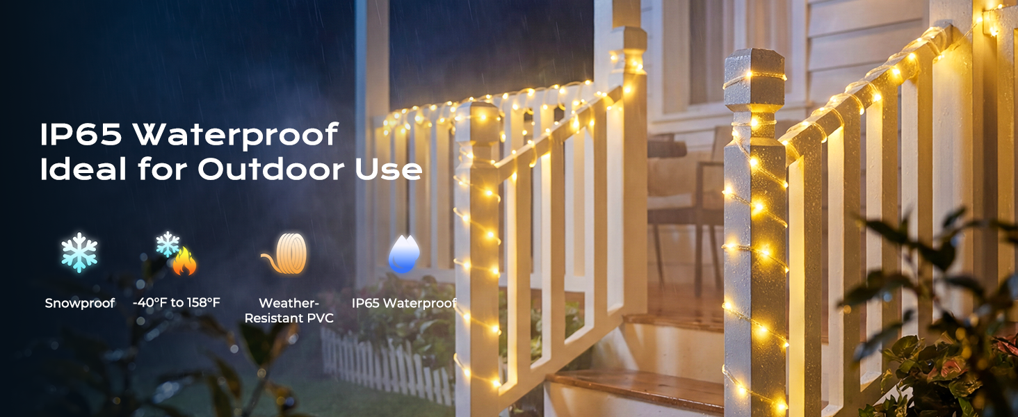 solar string lights outdoor waterproof
