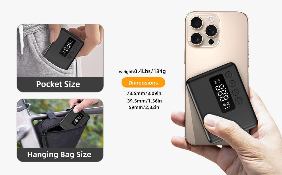 pocket size bike pump