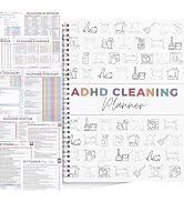 ADHD Cleaning Planner, Cleaning Schedule and Checklist Organizer, Daily Weekly Monthly Household ...