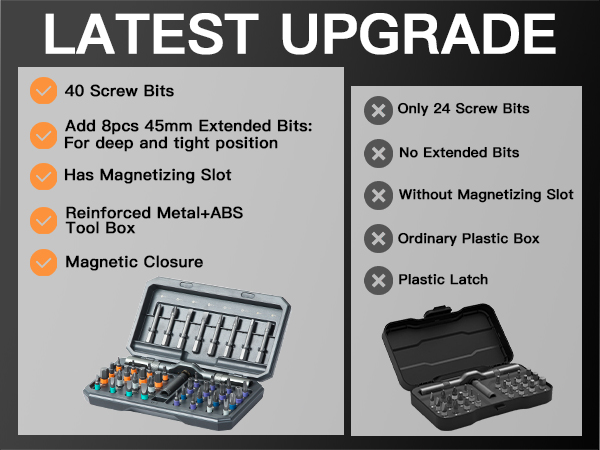 24 in 1 magnetic ratchet screwdriver set