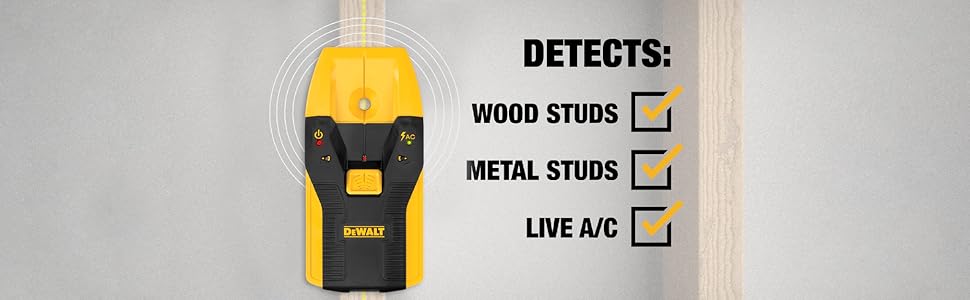 detects wood studs metal studs live ac