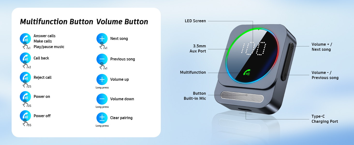 bluetooth car adapter aux