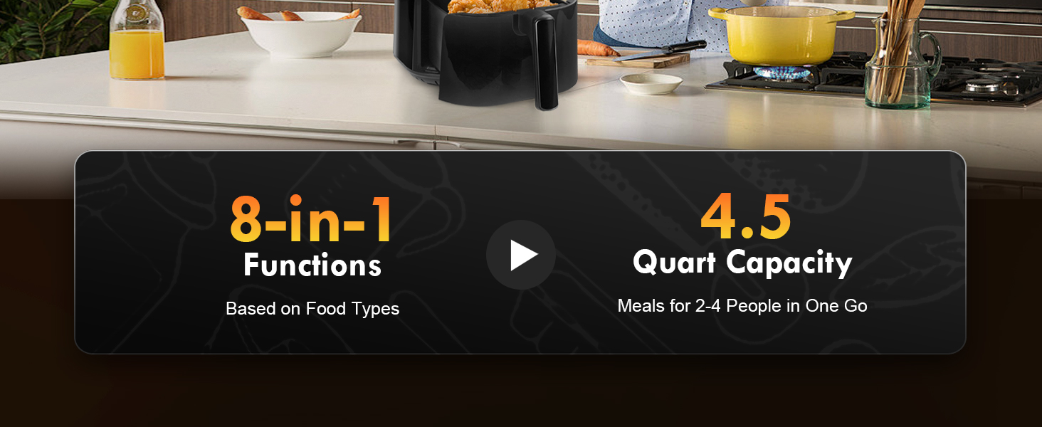 8-in-1 function air fryer