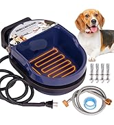 KHEARPSL Automatic Heated Dog Water Bowl Outdoor Large Breed Auto Fill Heated Pet Cat Chicken Wat...