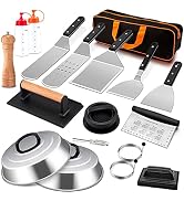 18Pcs Griddle Accessories Set, Joyfair Stainless Steel Flat Top Grill Spatula Kit For Outdoor Bar...