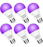 FAGUANGAO LED Black Light Bulb,9W(75Watt Equivalent) A19 UV Blacklight Bulb,120V,UVA Level 390-40...