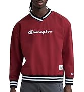 Champion Men's Lightweight V-Neck Woven Pullover, Script Logo