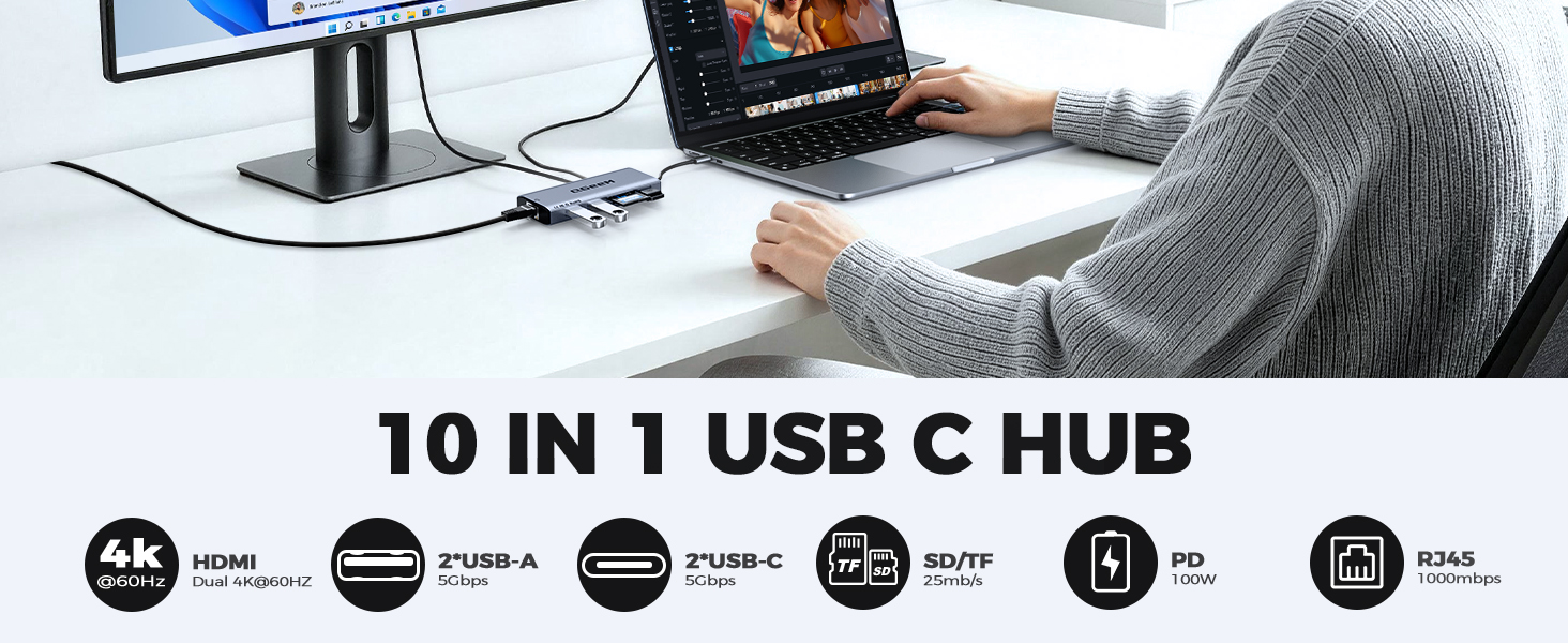 10 in 1 usb hub