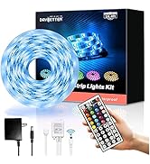DAYBETTER Led Strip Lights 16.4ft Waterproof Color Changing Led Lights with Remote Controller