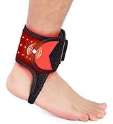 BEDHUM Cordless Ankle Heating Pad, Red Light Ankle Massager for Pain Relief, Foot Heating Pad for...