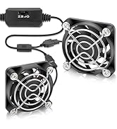 WDERAIR 50mm x 10mm 5010 DC 5V Brushless Case Cooling Fan Radiator Ventilation 3 Speeds Adjustabl...