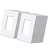 (20 Pack) BESTTEN USWP6 Matte Snow White Series, 1-Gang Screwless Wall Plate, Decorator Outlet Co...