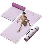 Yoga Mat Thick(10mm) Exercise Mat Non Slip Anti-tear,72"x35" Extra Large Pilates Mats for Home Wo...