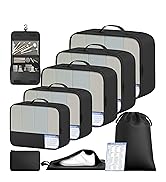 BAGAIL 9 Set Packing Cubes Luggage Packing Organizers for Travel Accessories